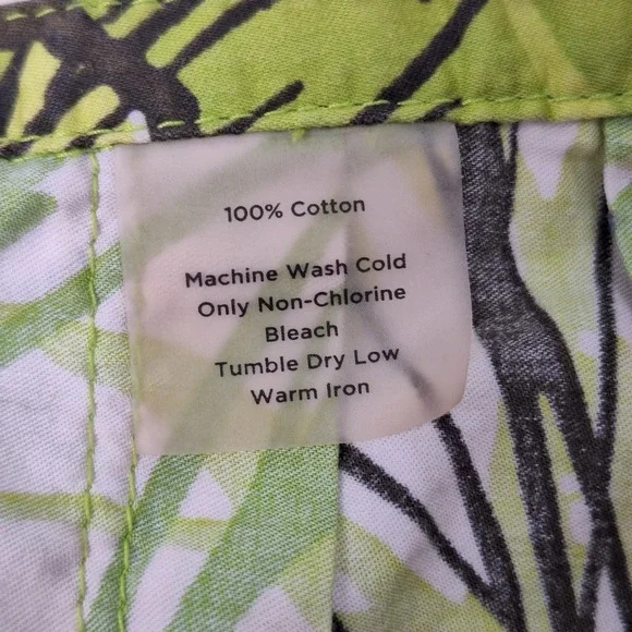 Talbots Floral Butterfly A-Line Green Red Skirt - Picture 10 of 12